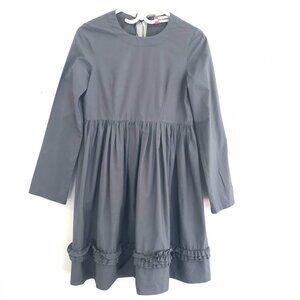 Molly Goddard mini dress grey size 1 XS back cut out & velvet bohemian hippie